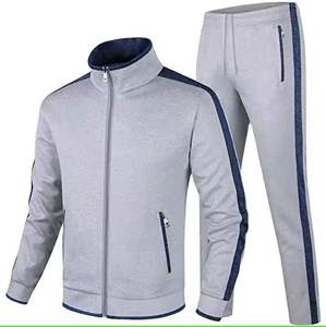 Gran oferta, conjunto de chándales de invierno ecológicos a prueba de viento de 2 piezas para hombre de marca, chándales de entrenamiento hechos de algodón 100% con logotipo personalizado - Product Image 2