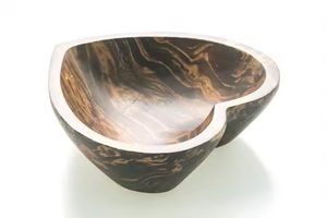 Ustensiles de cuisine pour mariage bol de service en bois et en résine de forme ronde fait à la main bol à soupe à dessert - Product Image 3