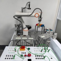 Mesa de Carga y Descarga con Brazo Robótico de Panel Plano, Manipulador Robótico Colaborativo de 6 Ejes, Paletizador, Kit Educativo de Cobot