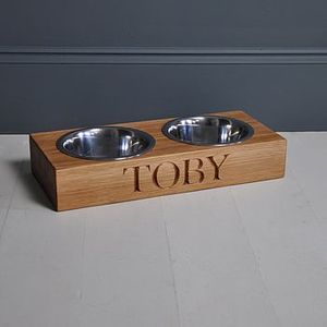 Nouvel arrivage Bol d'alimentation en bois fait à la main pour chien et chat Mangeoire en bois personnalisée pour chat et chien Bol décoratif extérieur intérieur en bois pour animaux de compagnie - Product Image 2