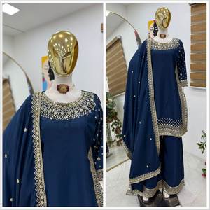 Costume brodé en pur coton cambric de qualité supérieure Dupatta imprimé numérique vibrant pour les fêtes élégantes ethniques pakistanaises indiennes - Product Image 6