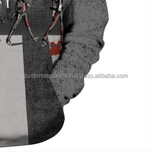 Sudadera con capucha de invierno con sublimación de tinte personalizada, cómoda, 100% de poliéster, respetuosa con el medio ambiente, a prueba de viento, duradera - Product Image 6