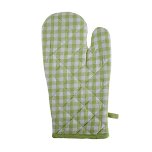 100% Cotton <b>Oven</b> Mitts with Silicone Strip Green Pot Holders for Cooking Microwave Baking Home Food Protection for Restaurants - Product Image 4