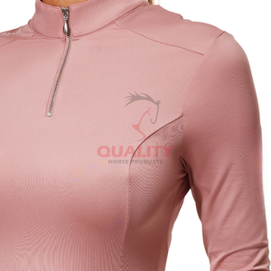Top de equitación para mujer, camiseta atlética transpirable ecuestre, elegante, ligera, de tela elástica, que absorbe la humedad, diseñada - Product Image 5