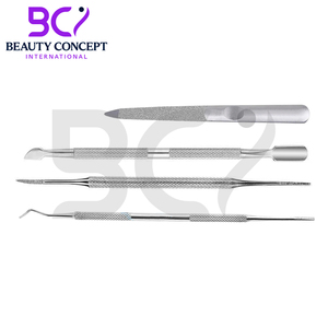 Ensemble professionnel et durable de 5 outils de soin des pieds en acier inoxydable avec lime à ongles et coupe-ongles, ouverture large pour pédicure et podologie - Product Image 6