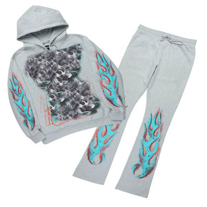 Ensemble de survêtement de jogging pour homme, vêtements de sport athlétiques, ensemble d'entraînement, confortable, pour la salle de sport, la course à pied, décontracté, tenue de fitness, tenue active quotidienne - Product Image 5