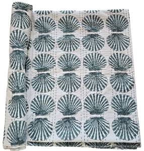 Hermosa Colcha Kantha Acolchada de Algodón Estampada a Mano, Cubrecama, Manta Reversible, Colcha Kantha, Todos los Tamaños Disponibles - Product Image 2