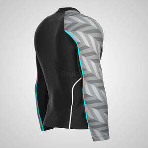 Vêtements de compression pour hommes, rashguard personnalisé avec logo frontal, 100 % polyester, impression par sublimation personnalisée, BJJ MMA. - Product Image 4