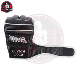 ถุงมือ MMA 4 ออนซ์ หนัง/ไมโครไฟเบอร์ ปิดด้วยแถบตีนตุ๊กแก ทนทาน ระบายอากาศได้ดี สำหรับฝึกซ้อมและต่อยมวย ผู้ใหญ่ - Product Image 2