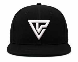Casquette Snapback Noire Personnalisée à 5 Panneaux avec Logo Brodé en Relief 3D, en Polyester/Coton de Haute Qualité, Unisexe, pour le Sport, le Cyclisme, et la Mode Y2K - Product Image 1