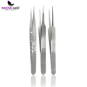 Pinzas para Artistas de Pestañas de Marca Privada, Pinzas de Acero Inoxidable para Extensión de Pestañas con Punta de Fibra Nano Grip, Herramienta de Belleza de innovamed - Product Image 2