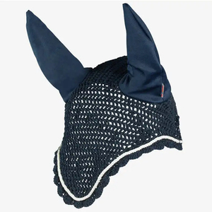 Bonnet d'oreille en crochet vert fait à la main pour l'équitation voile de mouche équestre capot de capuches pour les chevaux de spectacle de dressage - Product Image 3