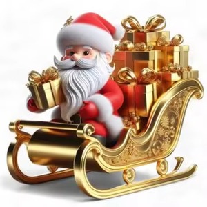 Accessoire de livraison de traîneau de Noël en métal pour les artistes de vacances acteurs du Père Noël ou artistes à thème - Product Image 3