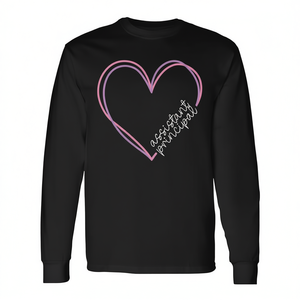 Camiseta de Manga Larga Sutil para el Día de San Valentín con Diseño de Contorno de Corazón para Asistentes Directores, Ideal para Promociones - Product Image 2