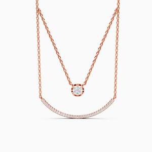 Collar de Diamantes en Oro Amarillo para Mujer, Corte Baguette, Estilo Minimalista para Uso Diario - Product Image 3