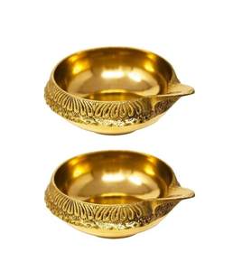 Latón puro Diya Pooja templo decoración Diyas para Diwali decoraciones para el hogar Akhand Jyoti Ghee vilakku ajustable Bati forma de loto - Product Image 5