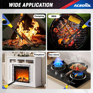 Encendedor de <span class=keywords><strong>Cocina</strong></span> Recargable, Resistente al Viento y al Agua, con Llama de Chorro de 270 mm, Recargable con <span class=keywords><strong>Gas</strong></span> Butano, Llama Ajustable - Product Image 6