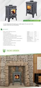 Poêle multi-combustibles moderne 4,5 kW, brûleur à bois, foyer, ensemble de chauffage intérieur, aluminium, haute qualité, bon prix - Product Image 2