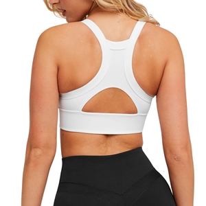 Sujetador deportivo para mujer con cuello en U, espalda cruzada, tallas grandes, soporte medio, sin aros, top corto para gimnasio, yoga, a prueba de golpes, para correr, fitness y ropa deportiva. - Product Image 6