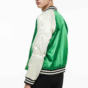 Chaqueta Bomber Reversible Personalizada para Hombre, Bordada, Satén, Estilo Béisbol, 100% Poliéster, Cortavientos, Talla Grande, Precio Económico para Invierno - Product Image 3