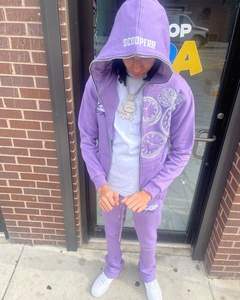 Jersey de algodón 2023 ecológico para hombre, conjunto de trajes para correr, transpirable, a prueba de viento, con cremallera, de talla grande, informal, para deporte de invierno, 100% - Product Image 1