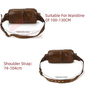 Riñonera deportiva de gran capacidad del fabricante, riñonera de cuero impermeable multifunción a la moda para teléfono - Product Image 4