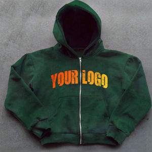 2025 recién llegado Regular Fit Zip up Hoodies para hombres Custom Puff Printed Logo Heavyweight Winter Spandex/Poliéster personalizable - Product Image 6