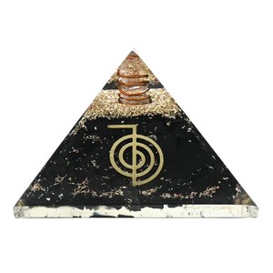 Meilleure qualité Premium Shungite Gemstone Orgone Reik Pyramide Poli Écologique Décoratif Vacances Noël Vente en gros - Product Image 3