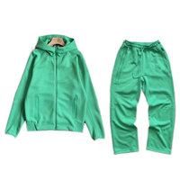 Grosir Innovears Regular Fit 100% katun Tracksuit Set Custom logo pria kosong polos Tracksuit Zip up Hoodie dan Sweatpants