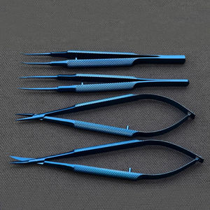 Tijeras Microquirúrgicas Castroviejo Oftálmicas Profesionales QNQ para Membrana de Cápsula Corneal, Acero Inoxidable, Instrumento Manual de Alta Calidad - Product Image 4