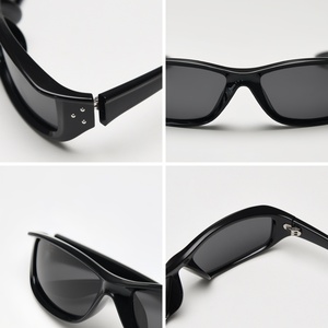 Nouvel Arrivage Lunettes de Soleil Carrées Y2K à Clous Futuristes Polarisées TAC UV400 pour Extérieur Monture TR90 Tendance Unisexe Chic et Audacieuses - Product Image 5