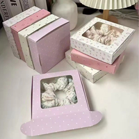 Boîte en papier rigide écologique haut de gamme personnalisée avec logo, recyclable, gaufrage, laminage mat, boîte à gâteaux, boîte à en-cas, boîte à mochi, boîte à dessert, boîte à pâtisserie, boîte cadeau