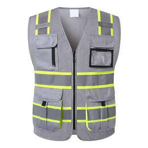 <b>Hi</b> <b>Vis</b> Construction Worker Roadway Safety <b>Vest</b> with Custom Logo Hot Sale Reflective Safety Clothing Worker Uniforms - Product Image 1