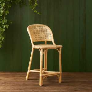 Chaise de salle à manger en rotin durable au design minimaliste élégant pour une utilisation intérieure et extérieure pour hôtels villas salles à manger parcs chambres à coucher - Product Image 1