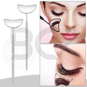 Miroirs à cils en forme de lune de qualité supérieure, best-seller, avec poignée antidérapante, miroir éclairé, acier inoxydable japonais - Product Image 4