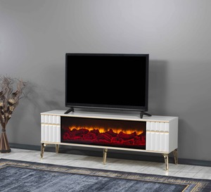 Soporte de TV moderno de estilo europeo, muebles de MDF de vidrio versátil para el hogar, oficina y Hotel, almacenamiento eléctrico para sala de estar, comedor y dormitorio - Product Image 4