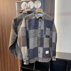 Vestes d'hiver vintage personnalisées pour hommes avec logo extérieur de chemise à carreaux à capuche sur le devant - Product Image 2