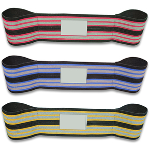 Bandas elásticas impresas personalizadas para yoga y fitness, bandas de resistencia de cadera de tela larga antideslizante para ejercicios de piernas, uso deportivo - Product Image 1