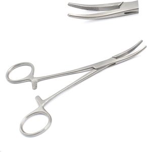 Pinces de verrouillage hémostatique manuelles en acier inoxydable de 5.5 pouces pour une utilisation médicale, chirurgicale et vétérinaire. - Product Image 6