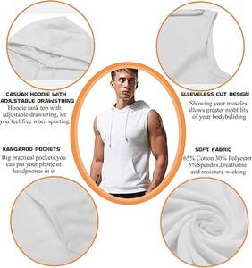 Chaleco deportivo sin mangas para hombre, camiseta sin mangas para entrenamiento de gimnasio, ropa deportiva transpirable de secado rápido para correr y entrenar - Product Image 5