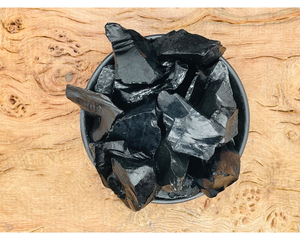 Obsidienne noire naturelle, cristal de guérison, pierre brute non taillée pour la décoration intérieure, Feng Shui, porte-bonheur amoureux - Product Image 1