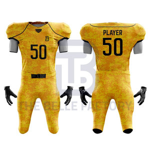 Conjunto de Uniforme de Fútbol Americano Personalizado para Adultos, de Alta Calidad, Transpirable, Bordado, con Impresión por Transferencia de Calor 100% - Product Image 1