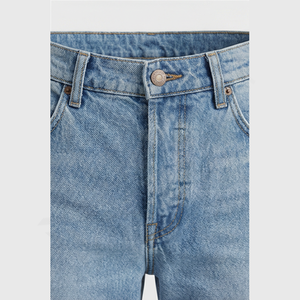 Jeans en denim pour homme, coupe droite, 100% coton enduit, qualité supérieure, lavés, fermetures éclair solides, options personnalisables, vente en gros, OEM - Product Image 4