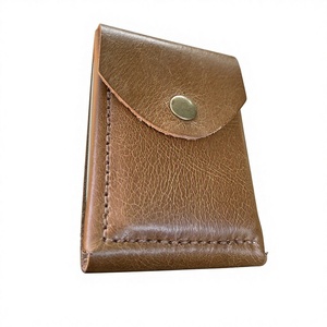 Handmade Vintage Style Genuine Cowhide Leather Wallet <b>Slim</b> Bifold <b>Card</b> <b>Holder</b> Open Closure Short Feature wax pull up - Product Image 2