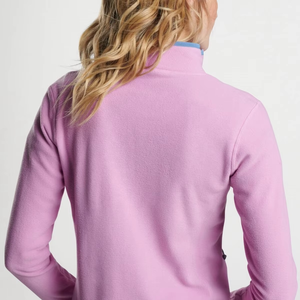 Wholesale Custom Zip Collar Printed Polar Fleece Top Quarter Golf 1/4 Zip Pullover Women Half Zip Sweatshirt - Product Image 6