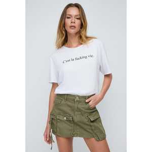 T-shirt basique avec impression de slogan - Product Image 3