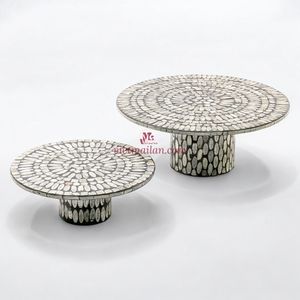 Base para Pastel Hecha a Mano con Madreperla, Exhibición de Postres con Concha Natural de Vietnam - Product Image 1