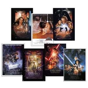 Ensemble d'affiches de film Star Wars, techniques d'impression offset et numérique, matériau plastique, drapeaux et bannières - Product Image 1