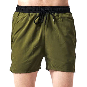 Pantalones cortos deportivos cargo con logotipo personalizado High Street Hip-hop pantalones cortos sueltos de algodón de color liso con cordón largo para hombre - Product Image 4