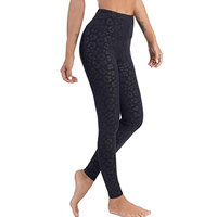 Leggings Deportivos de Cintura Alta para Mujer, Elásticos, Compresivos, con Estampado de Leopardo, Sin Costuras, Transpirables, Antibacterianos, de Nailon y Elastano